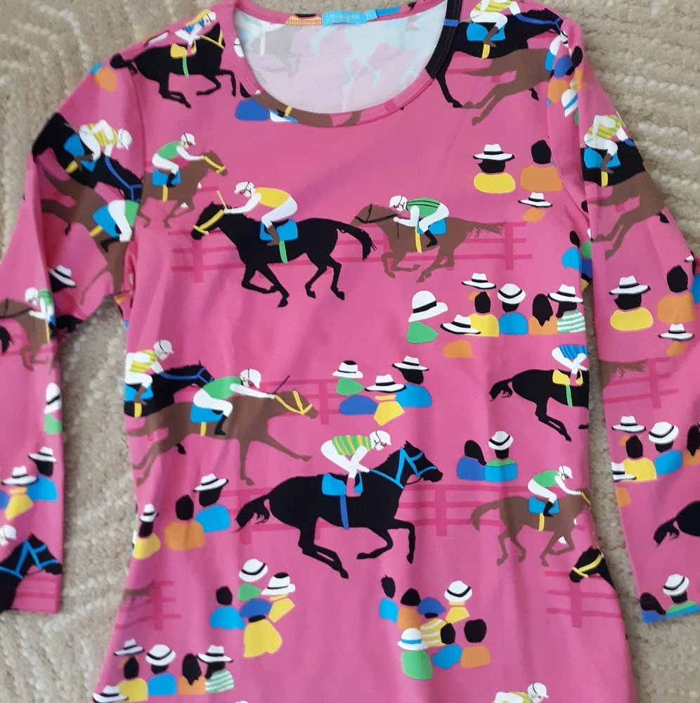 J McLaughlin Pink Derby Horse Top